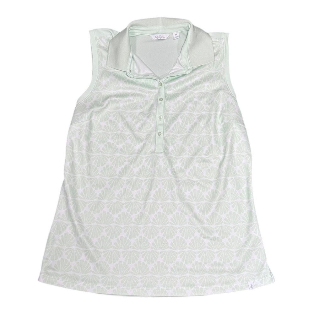 Lady Hagen Women's Mint Green Seashells Sleeveless Golf/Tennis Tank - Size M